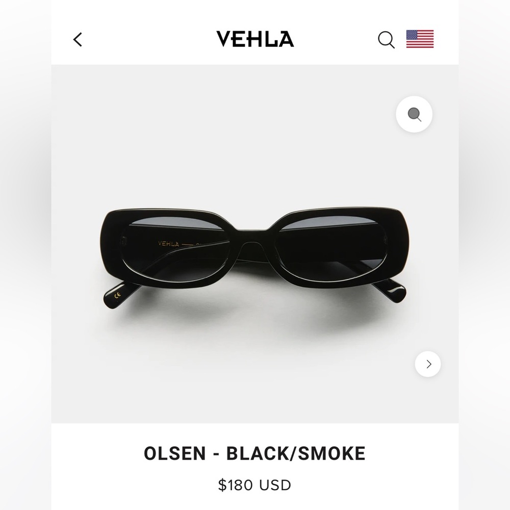 VEHLA Olsen Sunglasses in Black/Smoke